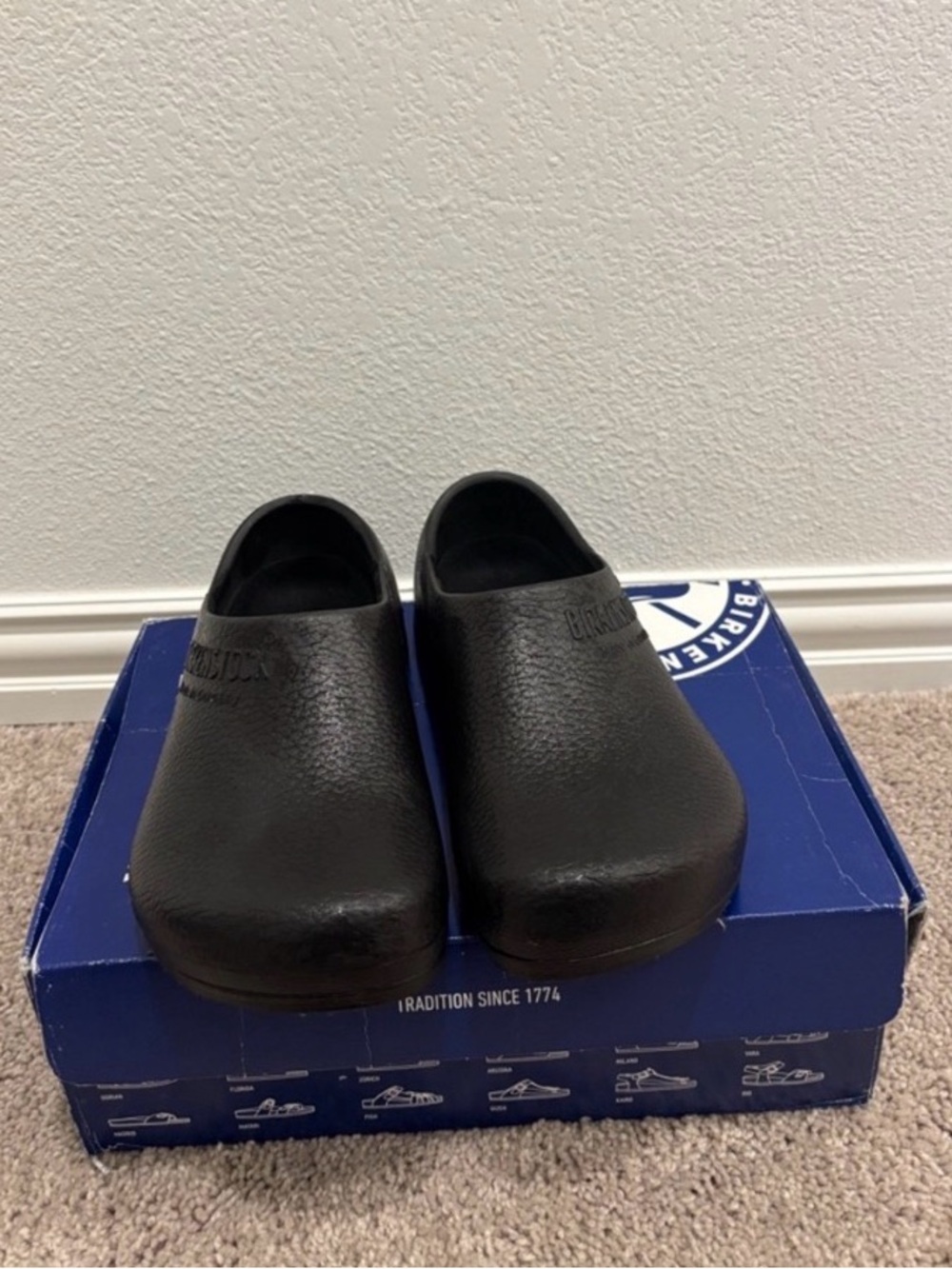 Birkenstock clogged Profi-Birki Black Polyurethane shoes 39